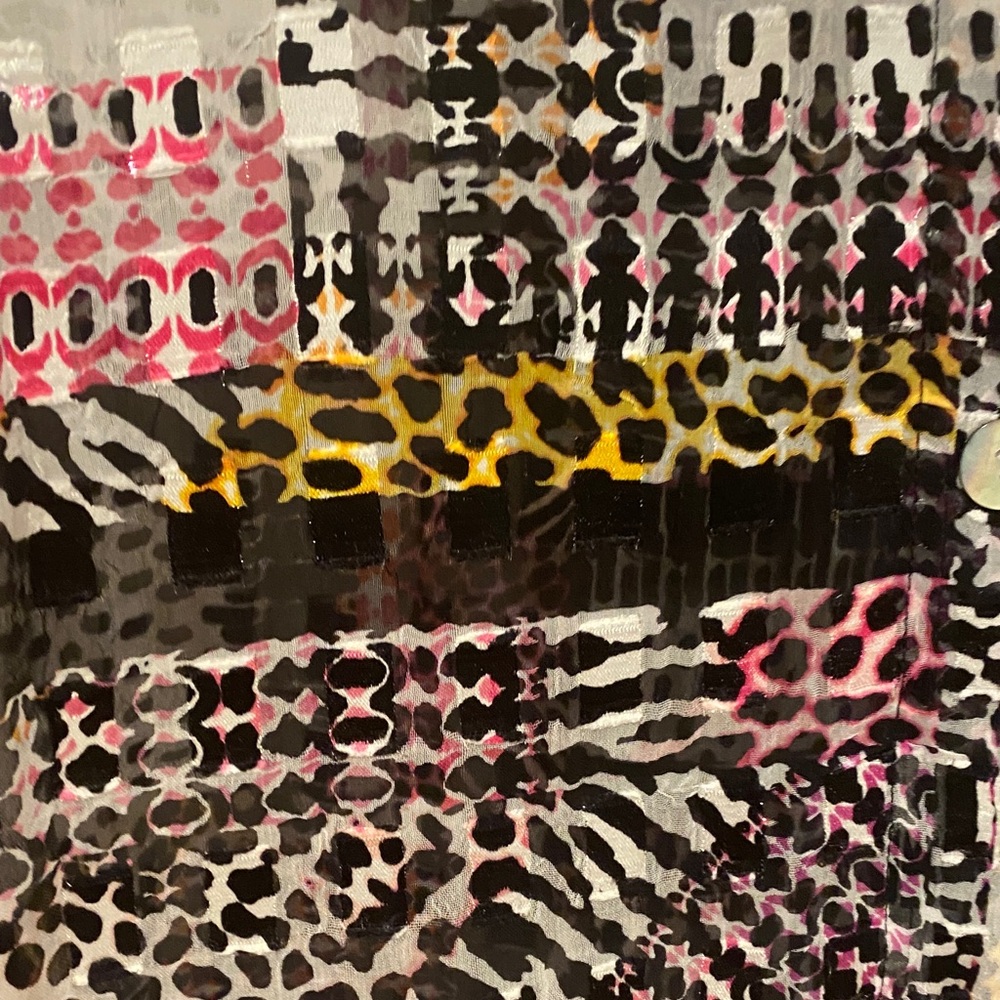 Ruby Rd. Pink And Black Patterned Top - image 4